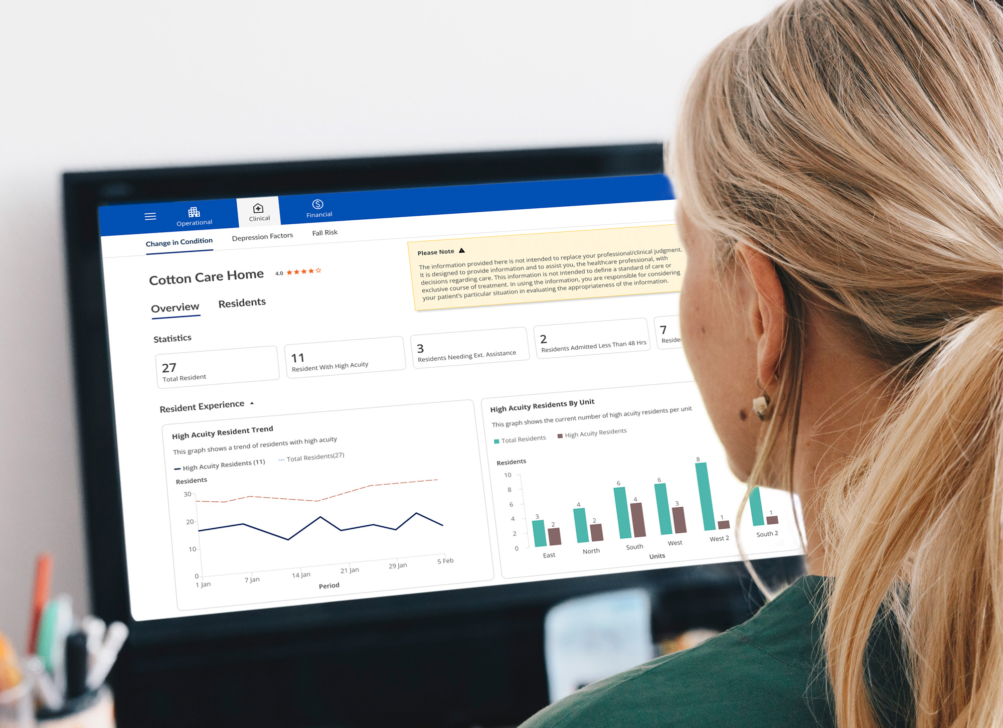 screenshot of MatrixCare Skilled Nursing Facility